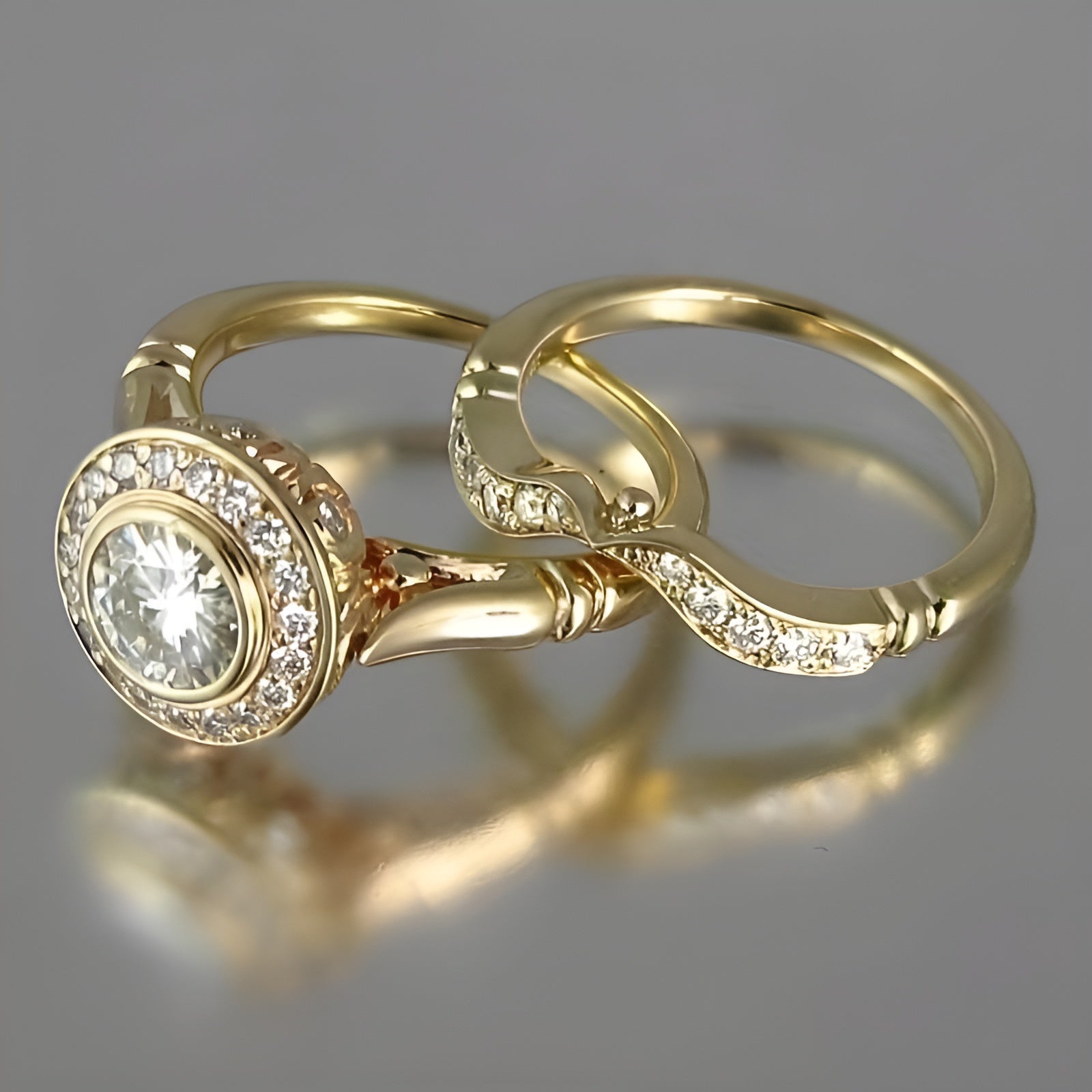KLARISSE | TIDSLÖS GULD RING SET
