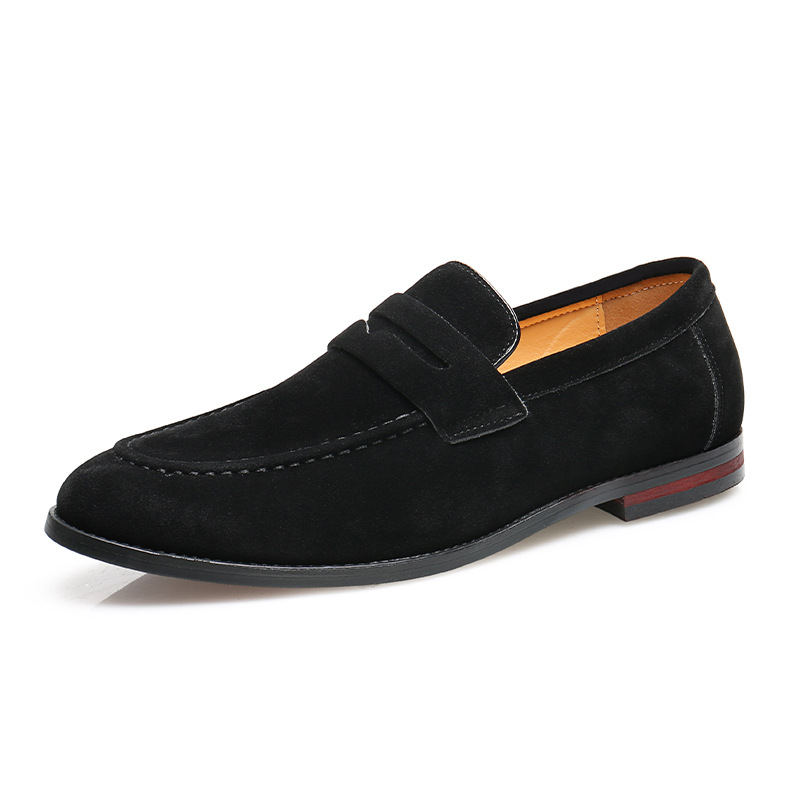 Emma | Klassiska Vintage Loafers i Svart Läder
