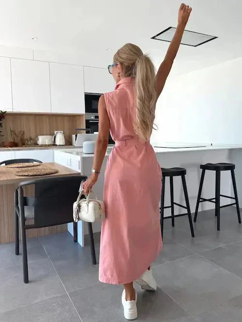 Åsa | Maxiklänning i svart stretch jersey