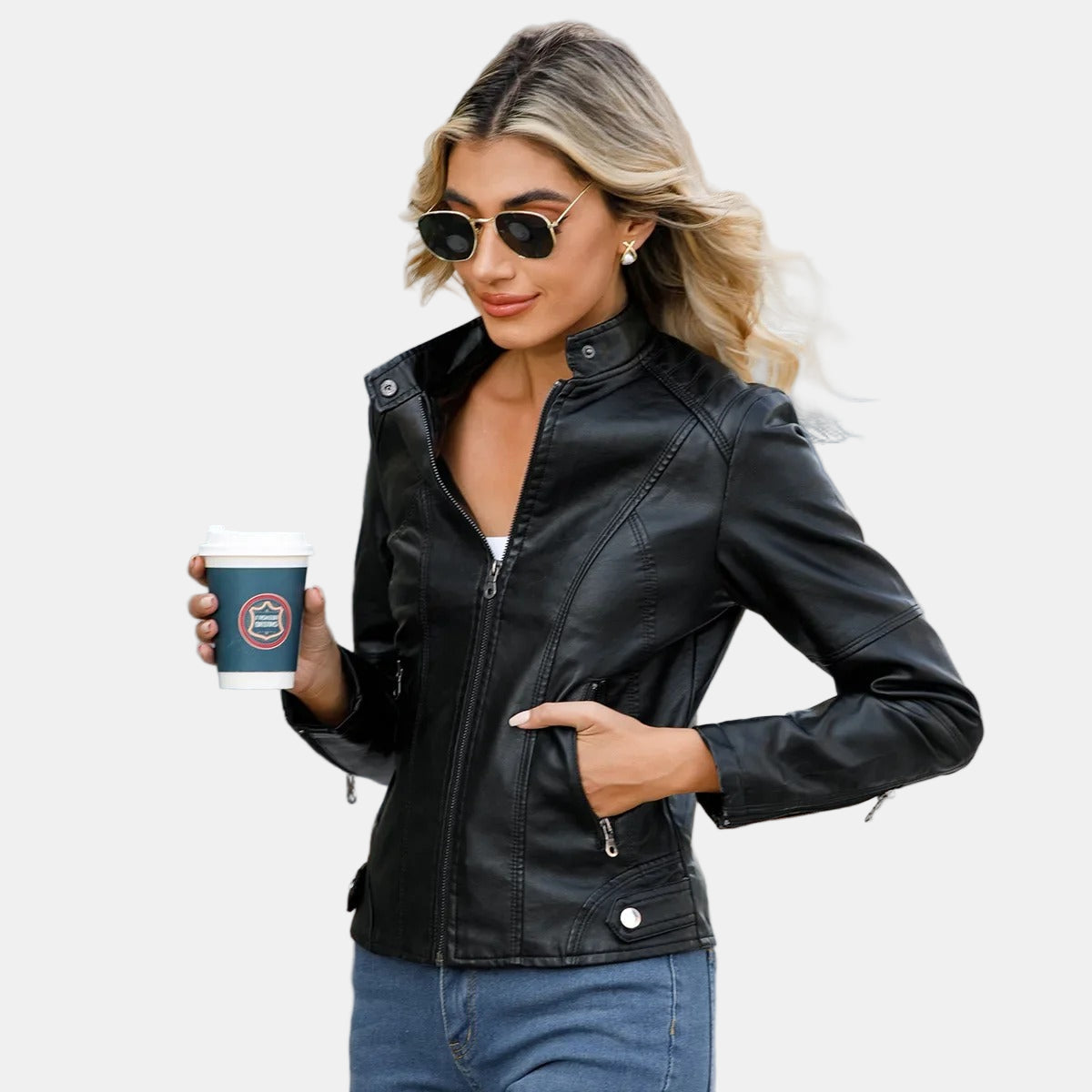 Victoria | Trendig Läderjacka