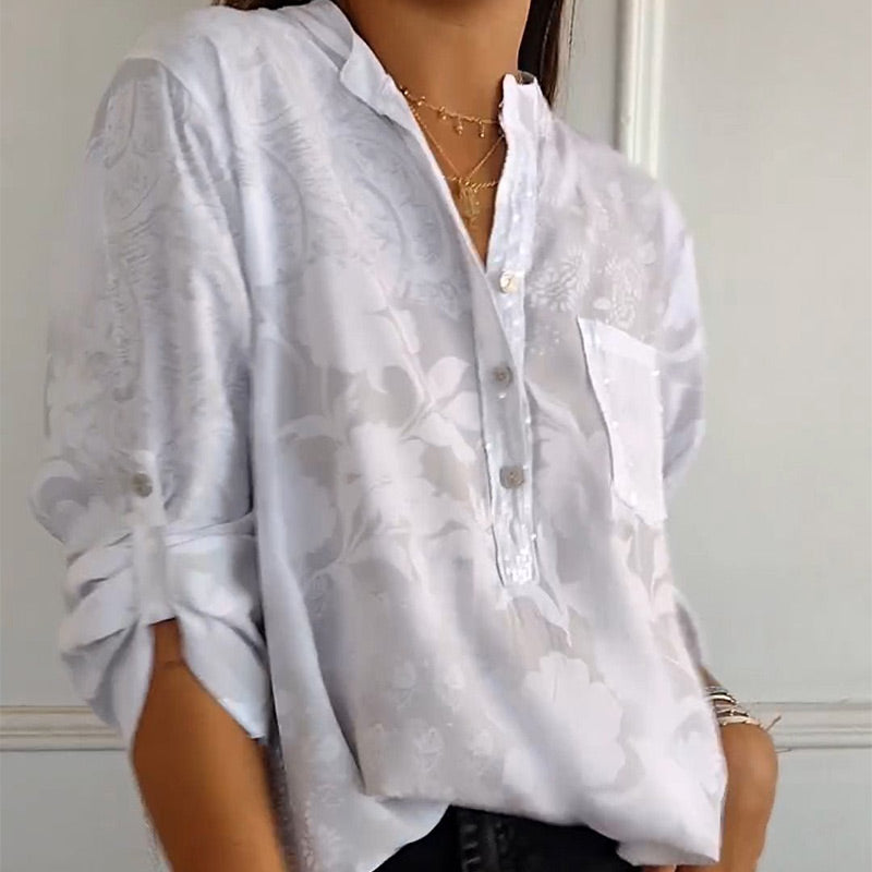 Maria | Thalina – Dekorerad Blus med Ficka