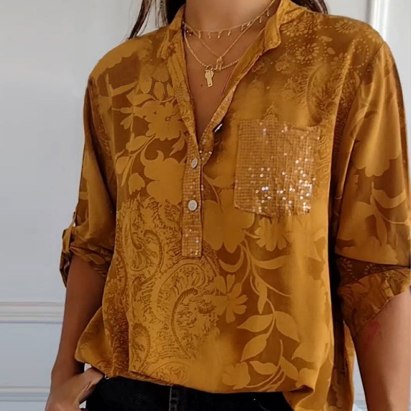 Maria | Thalina – Dekorerad Blus med Ficka