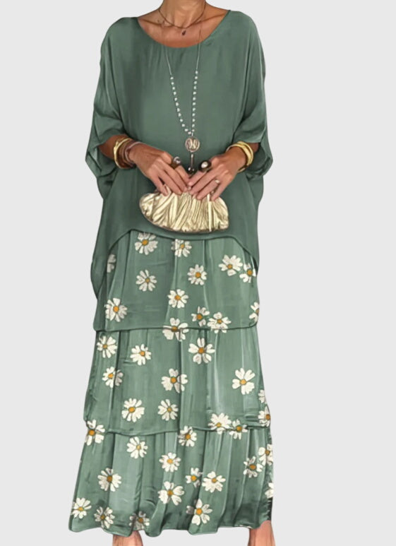 Frida | Lång och Flödande Elegant Klänning