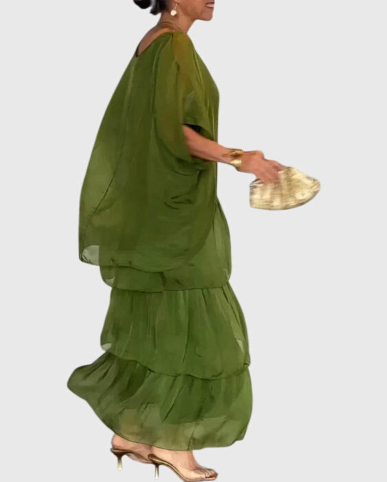 Frida | Lång och Flödande Elegant Klänning