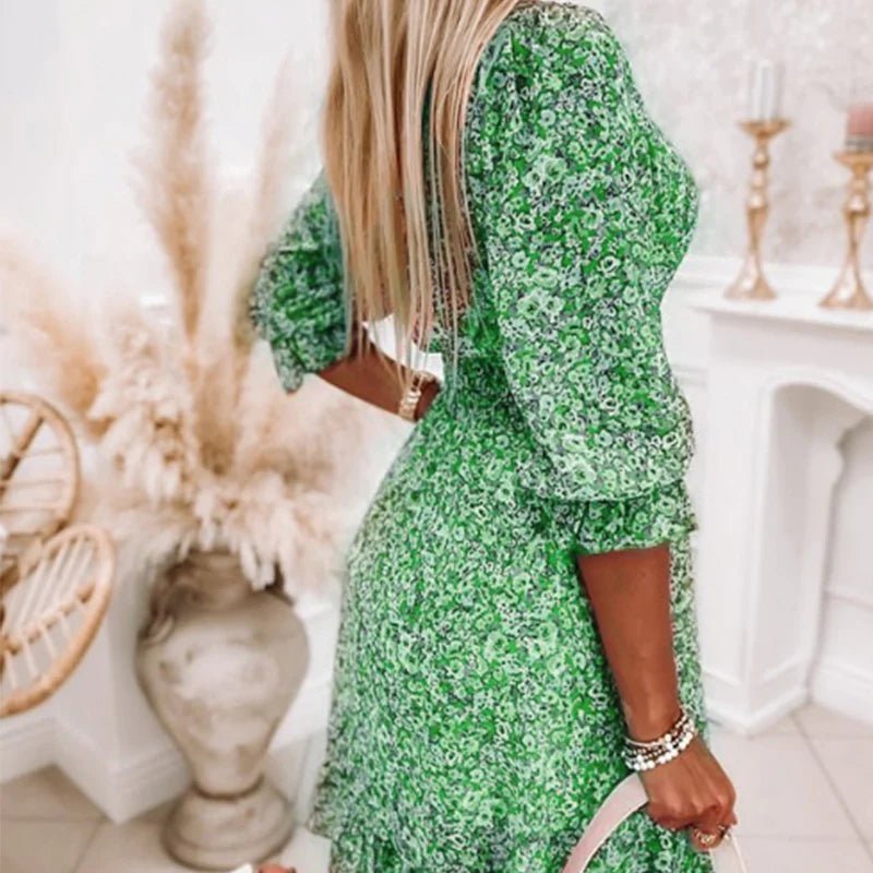 Sara | Elegant Blommig Klänning