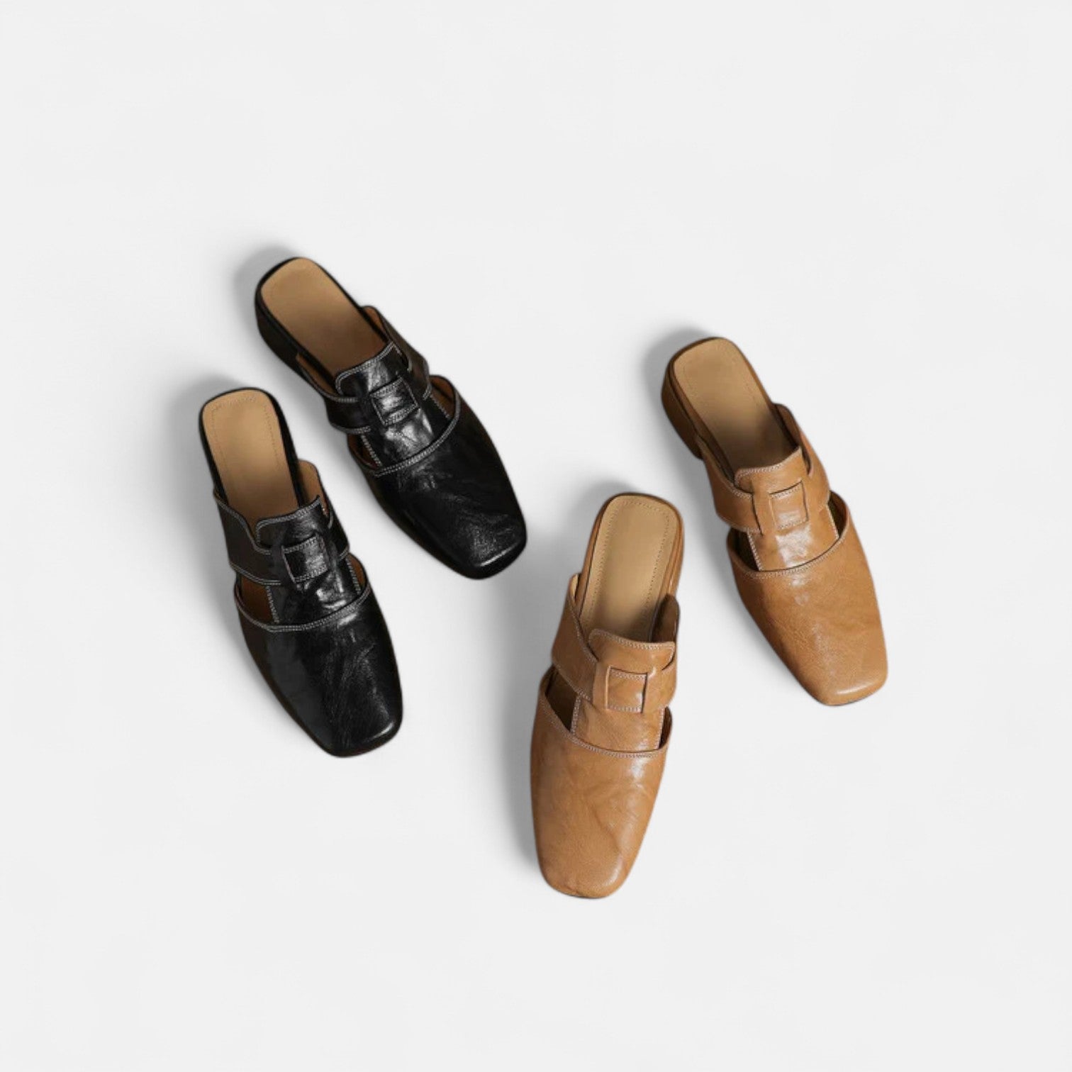 Sigrid | Eleganta Läder Sandaler i Svart