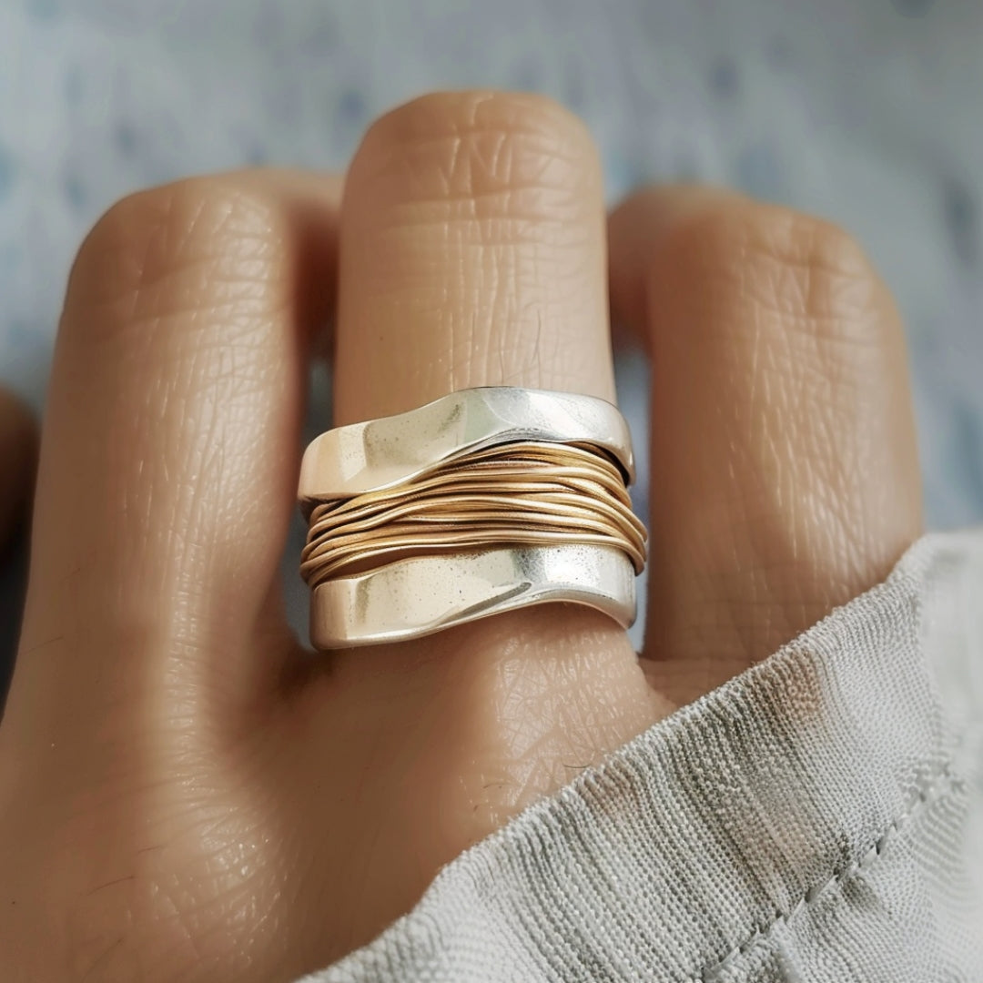 ANNA | SILVER-GULD RING