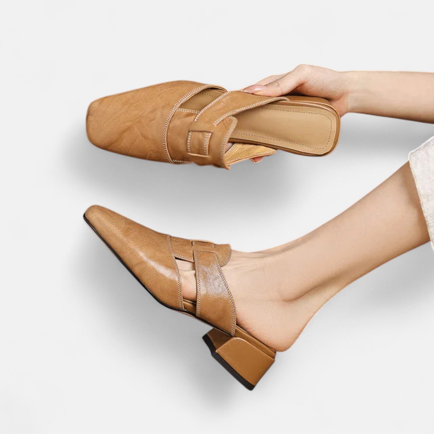 Sigrid | Eleganta Läder Sandaler i Svart