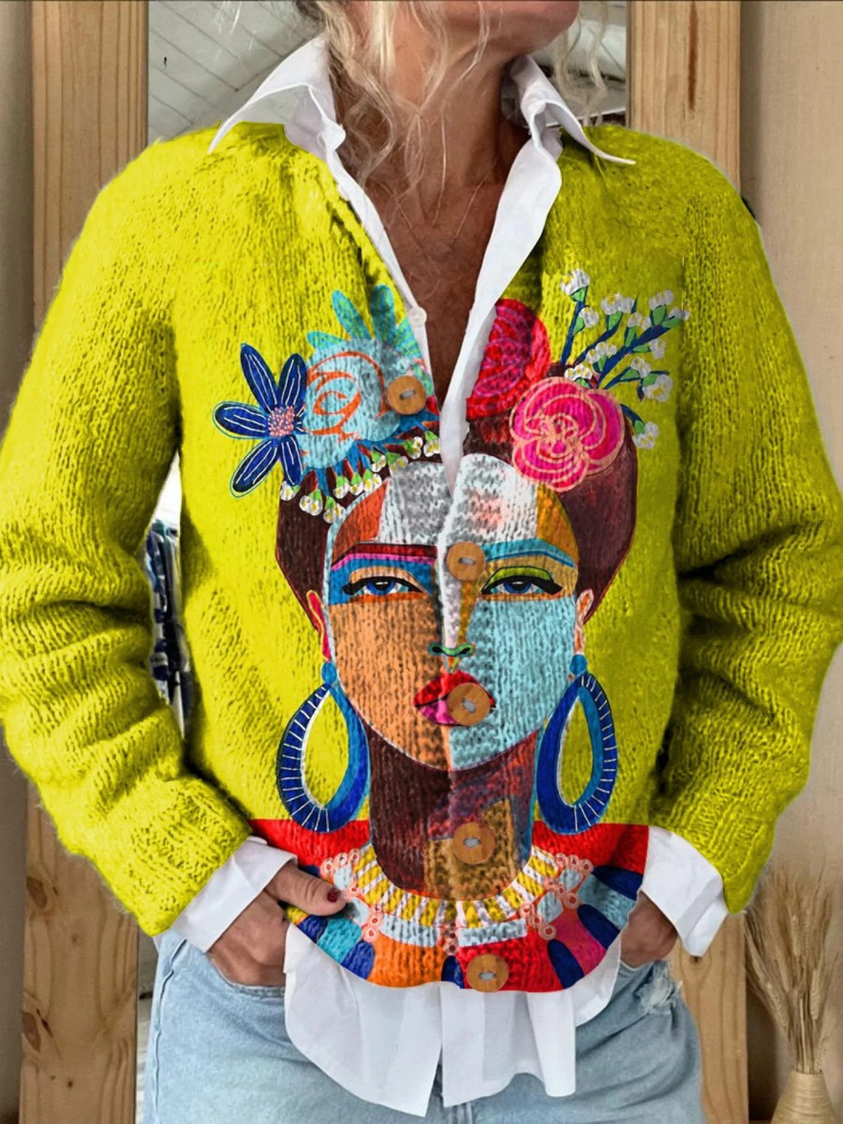 Agnes | Dam Vintage Stickad Kofta