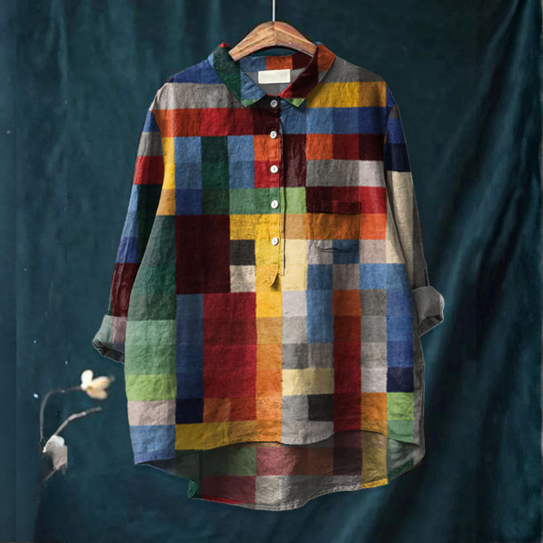 Iris | Färgbloxtryck Skjorta