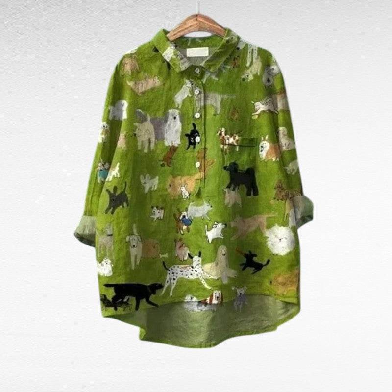 Cécile | Elegant Linne Sommarblus