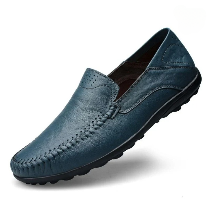 Eva | Klassiska Loafers i Svart Läder