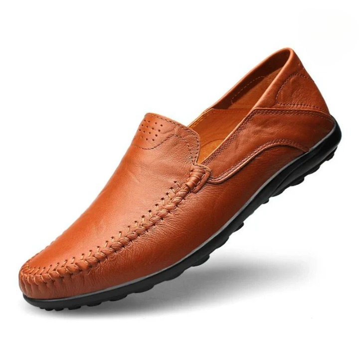 Eva | Klassiska Loafers i Svart Läder