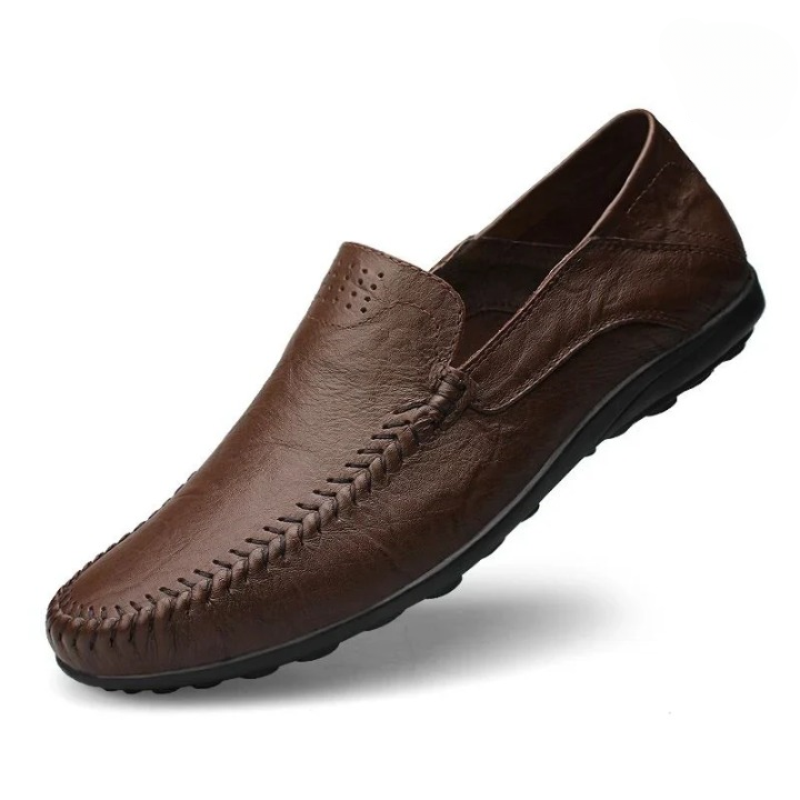 Eva | Klassiska Loafers i Svart Läder