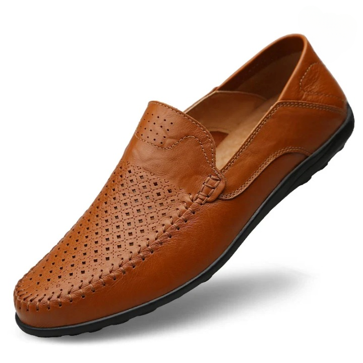 Eva | Klassiska Loafers i Svart Läder