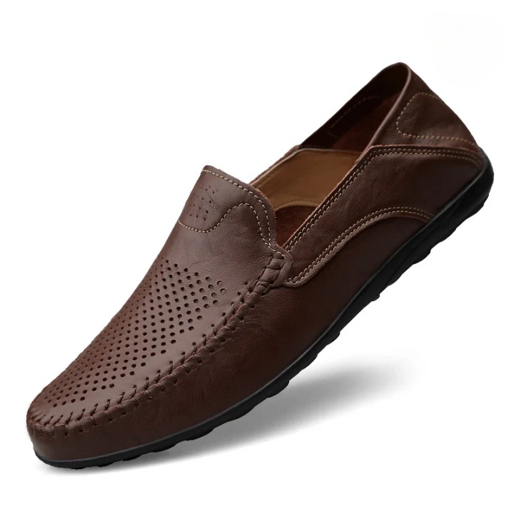 Eva | Klassiska Loafers i Svart Läder