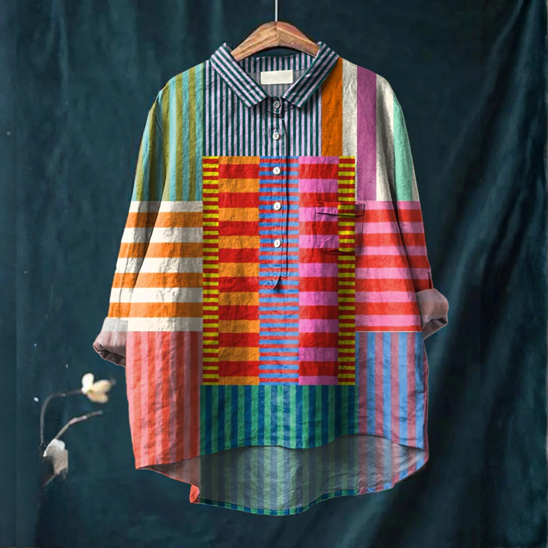 Isla | Färgblock Randig Skjorta
