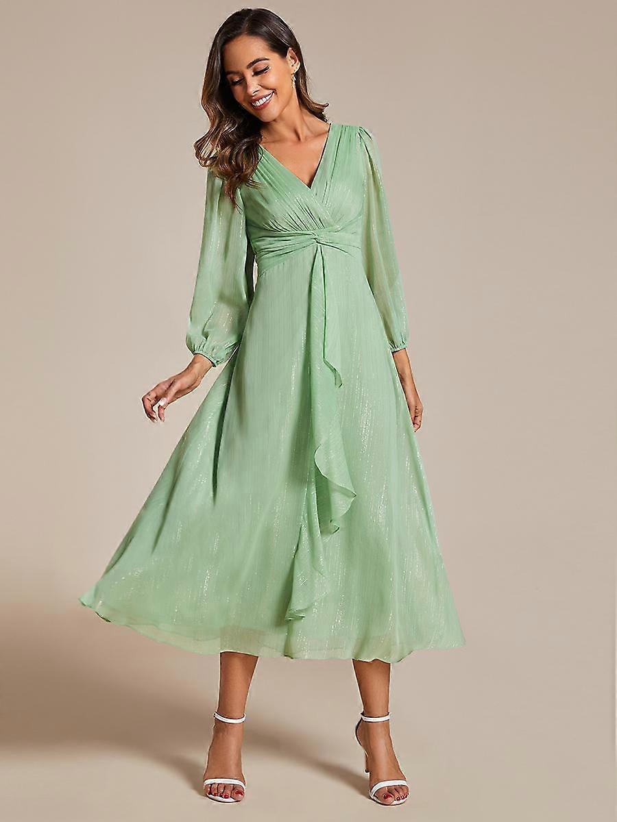 Karin | Shimmer Chiffon Elegance Dress