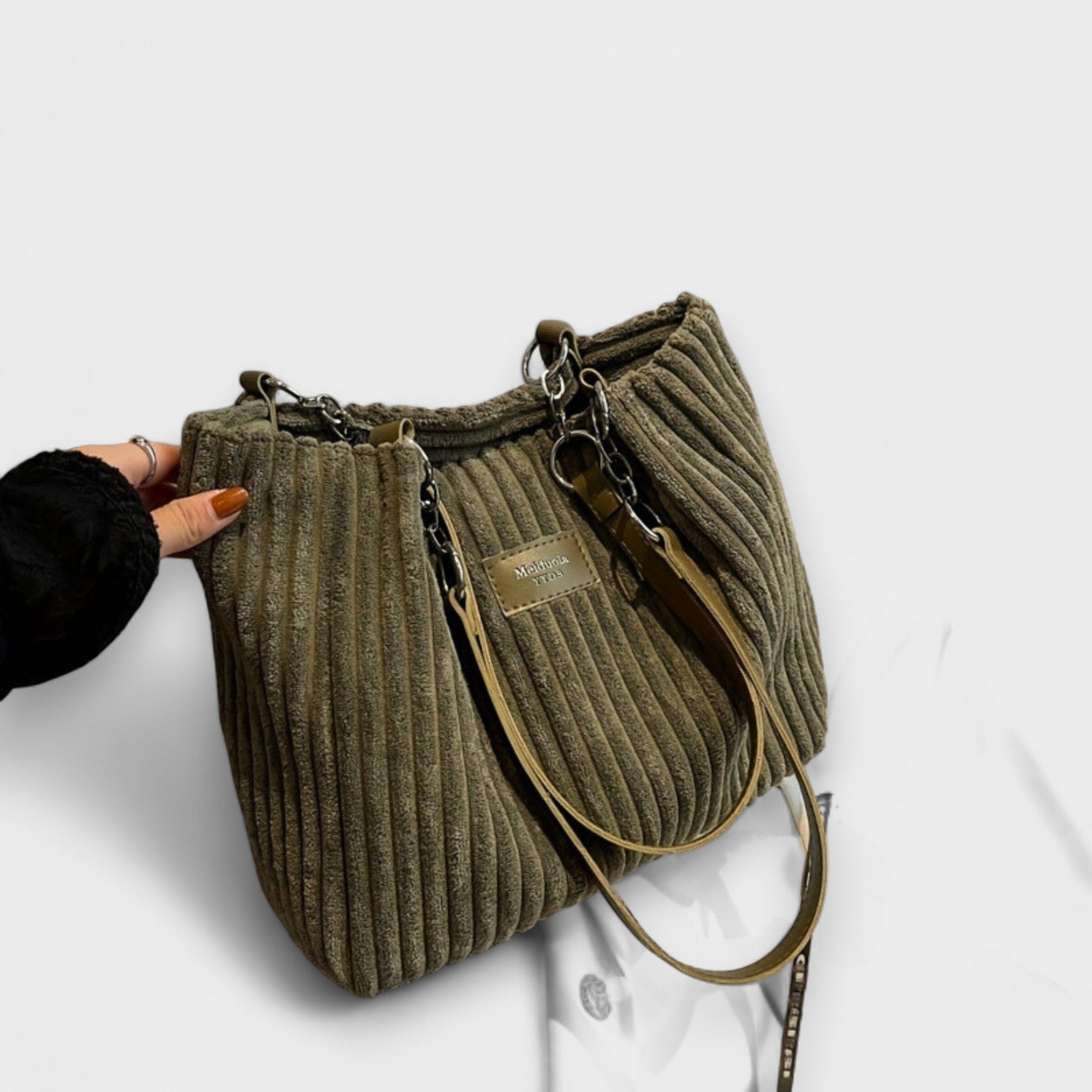 Maja | Klänning i Khaki, Svart, Beige och Grön