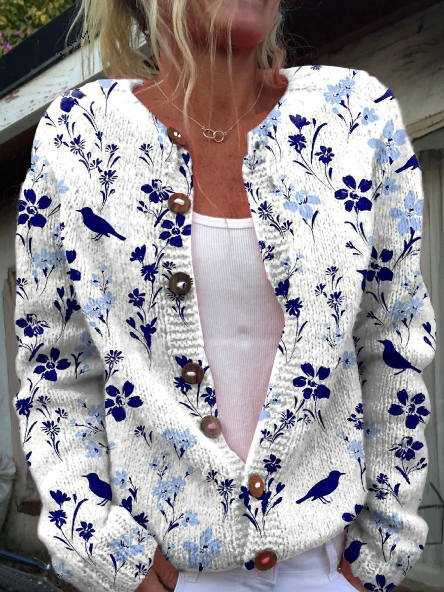 Anna | Dam Vintage Stickad Kofta