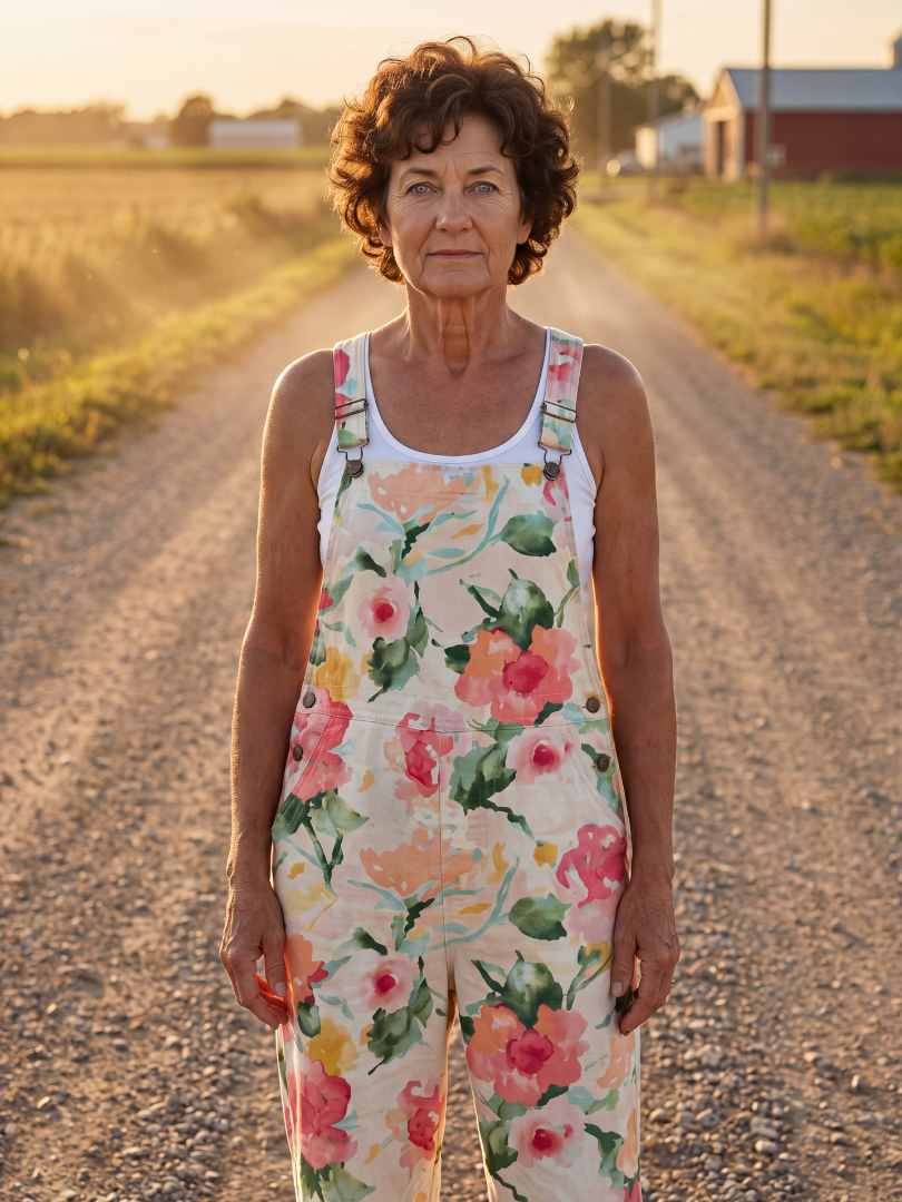 Lovisa | Blommig hellängs jumpsuit i mjuk bomull, klassisk design