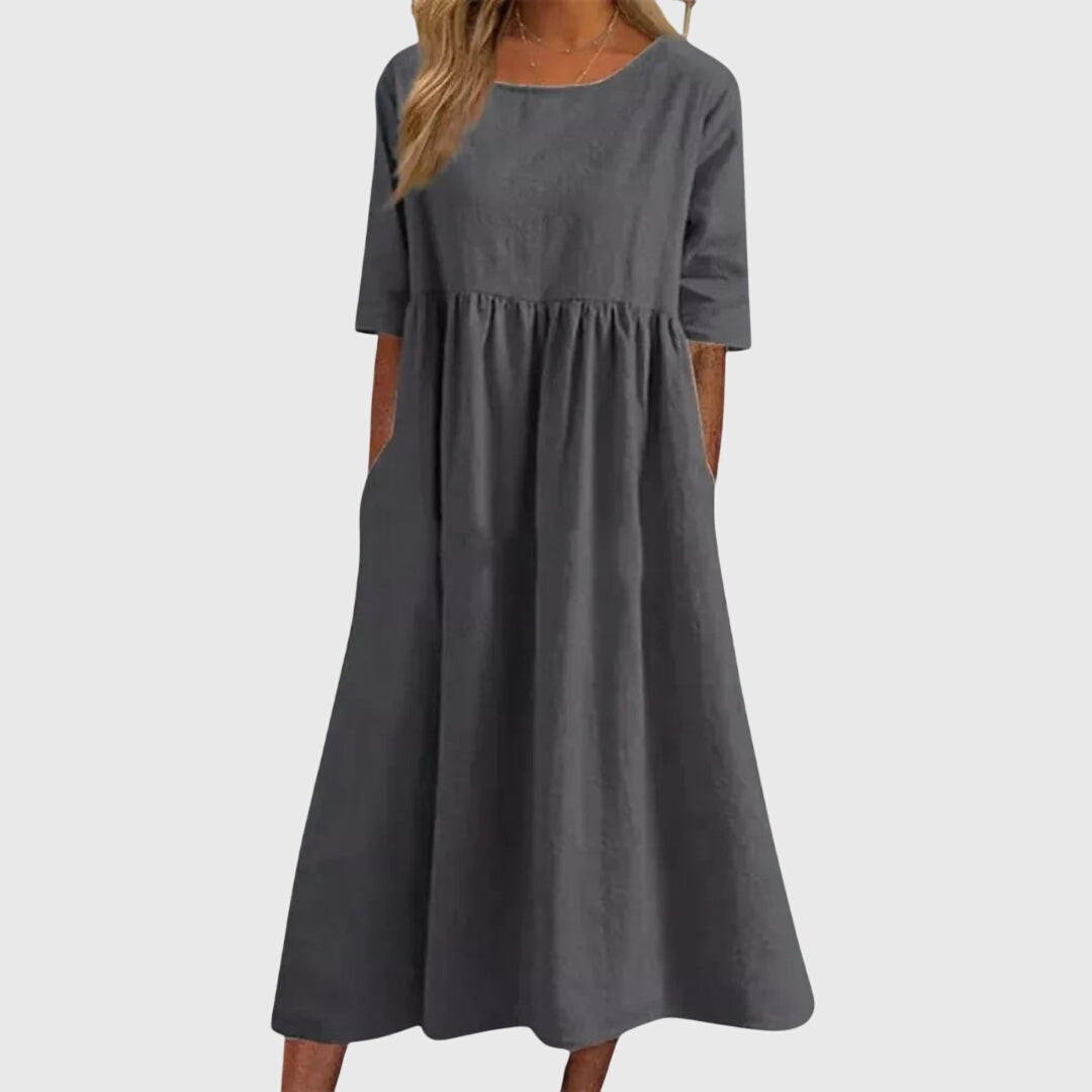 Sanna | Elegant kortärmad klänning