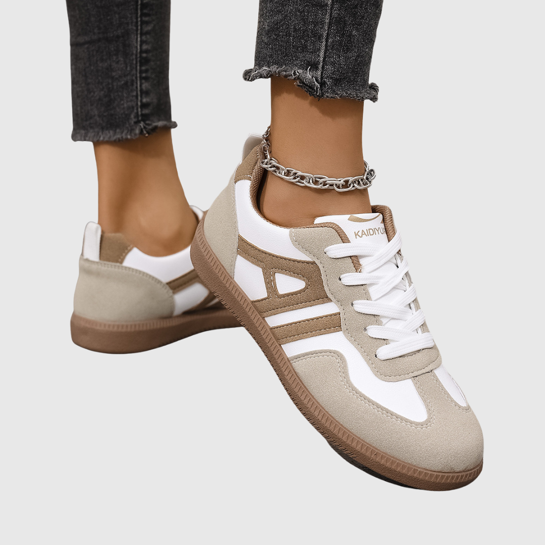 Elsa | ortopediska sneakers i vit canvas med stödjande sula