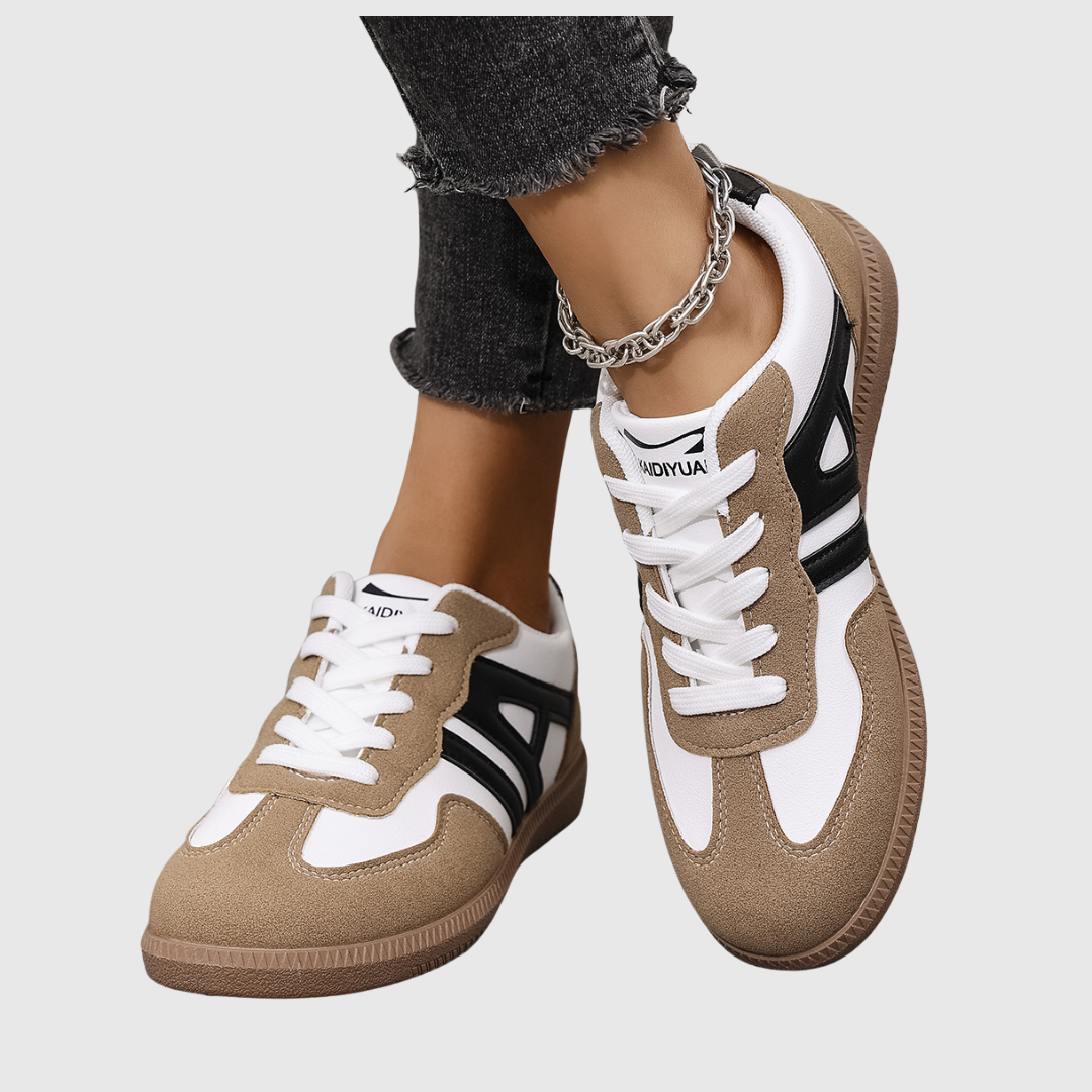 Elsa | ortopediska sneakers i vit canvas med stödjande sula