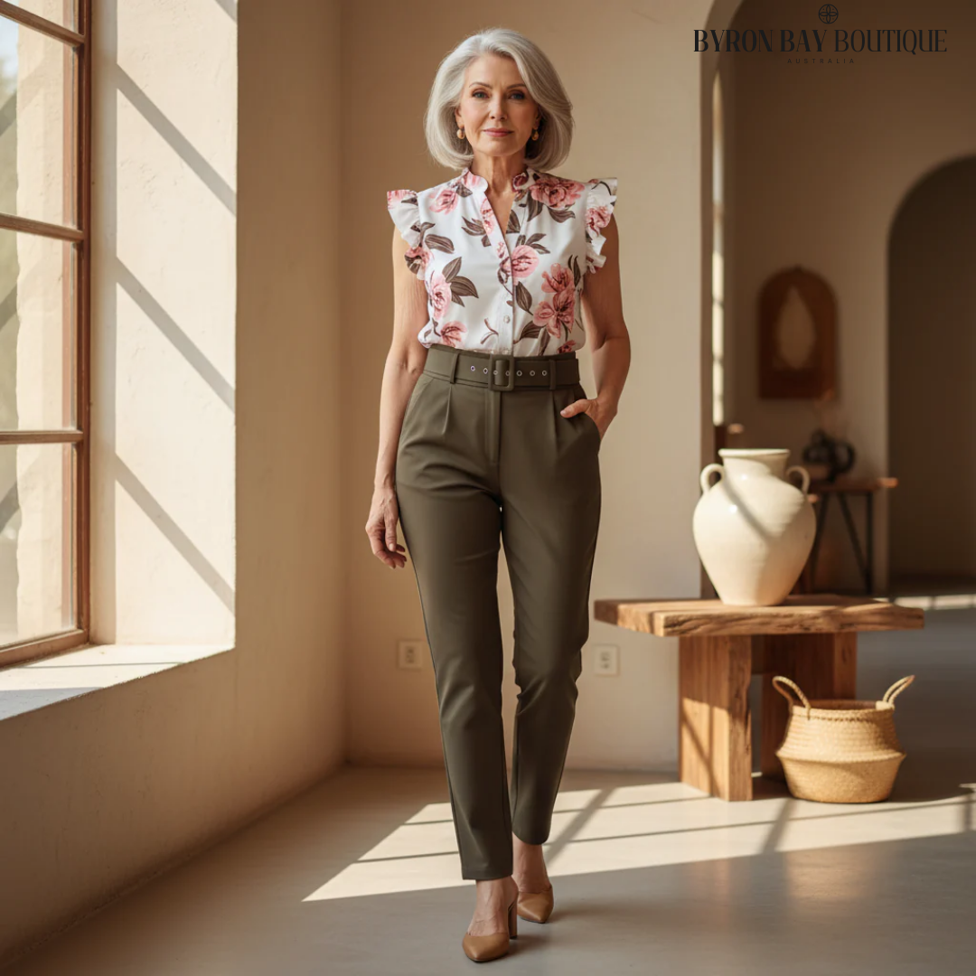 Rainie - Stilig Set med Volangärmar