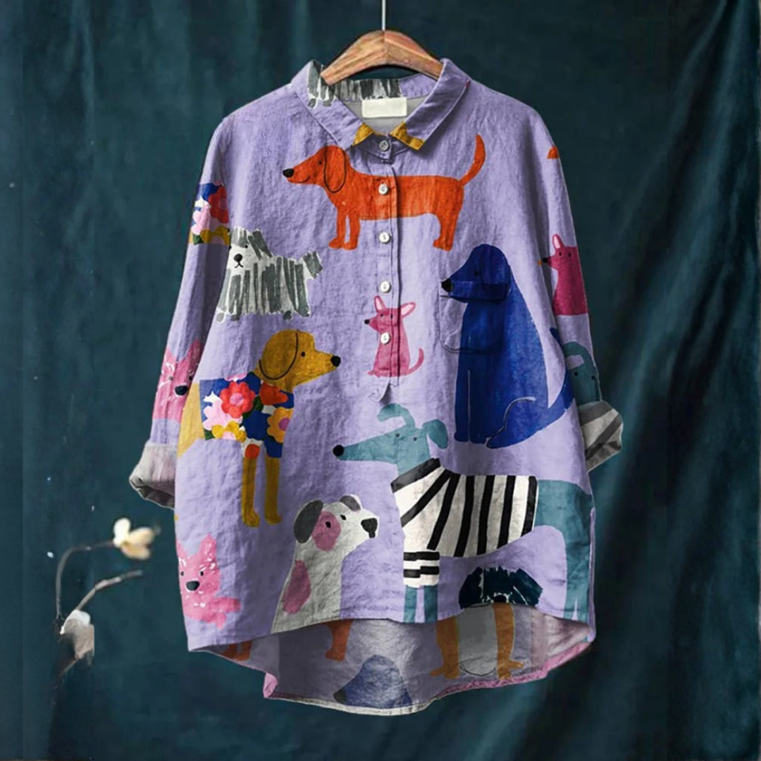 Emma | Färgglad Valp T-shirt