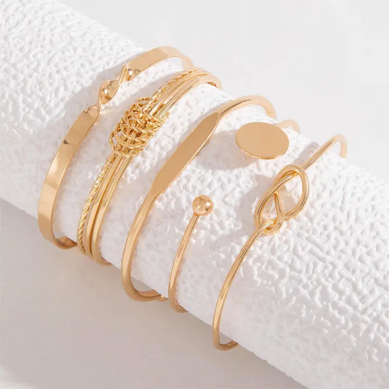 Stina | Sofistikerad Knut-Elegans Guldarmbandsset