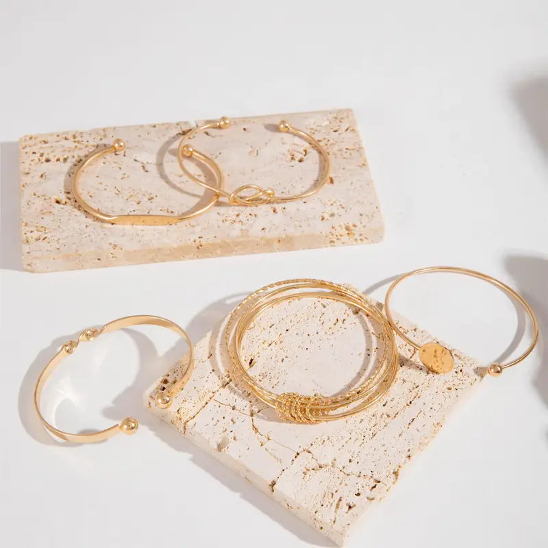 Stina | Sofistikerad Knut-Elegans Guldarmbandsset