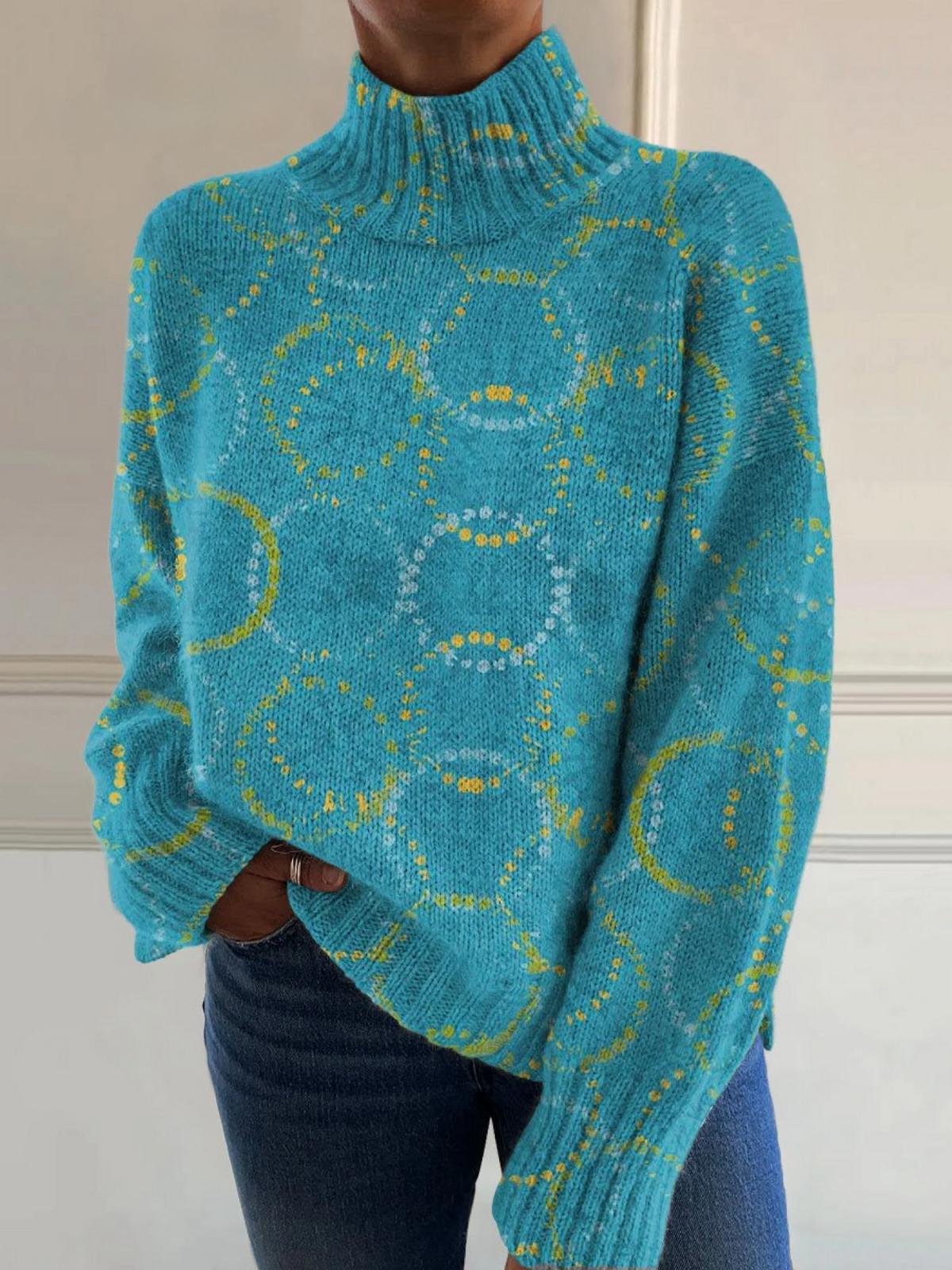 Rebecka | Bright Circle konsttryck turtleneck