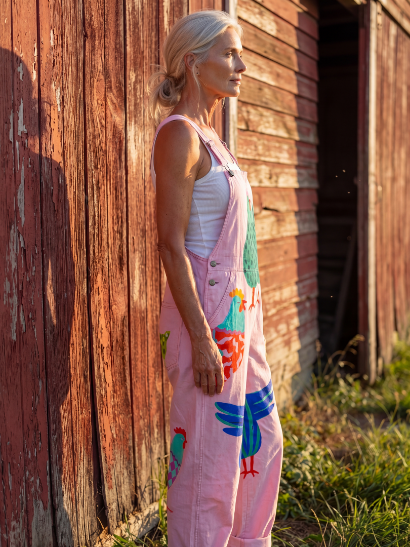 Anna | Jumpsuit med hönamotiv i helfigur