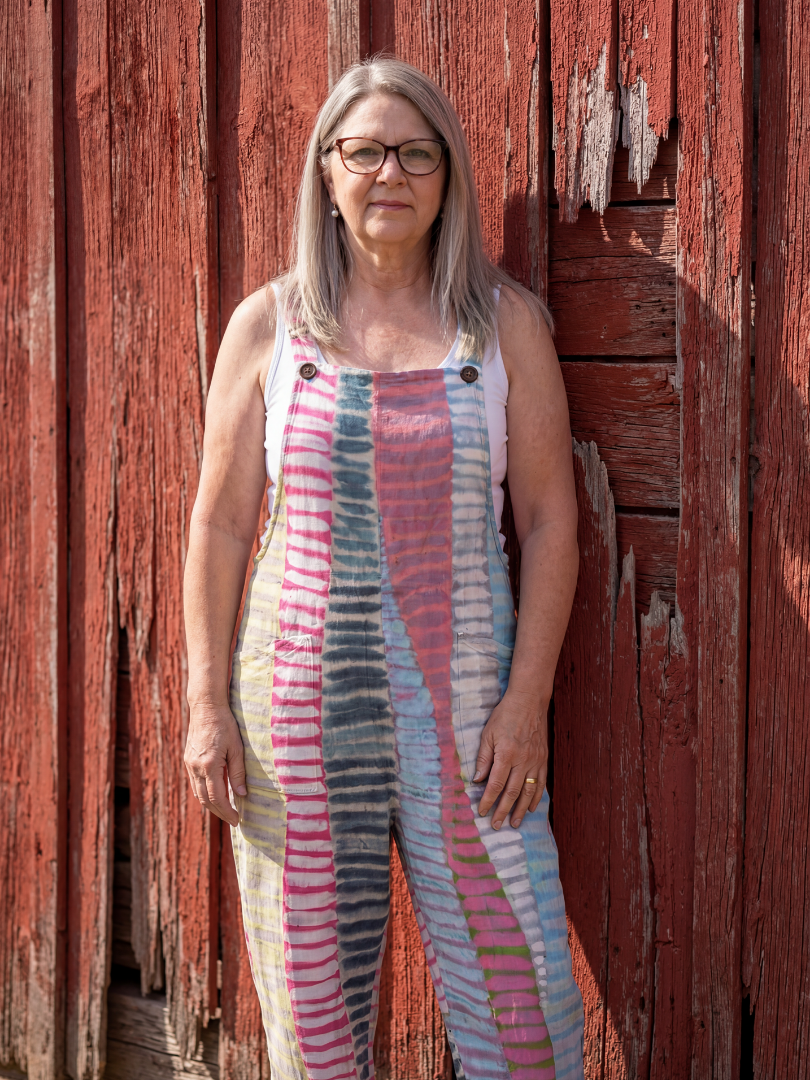 Lisa | Randig jumpsuit med tunna axelband och avslappnad passform