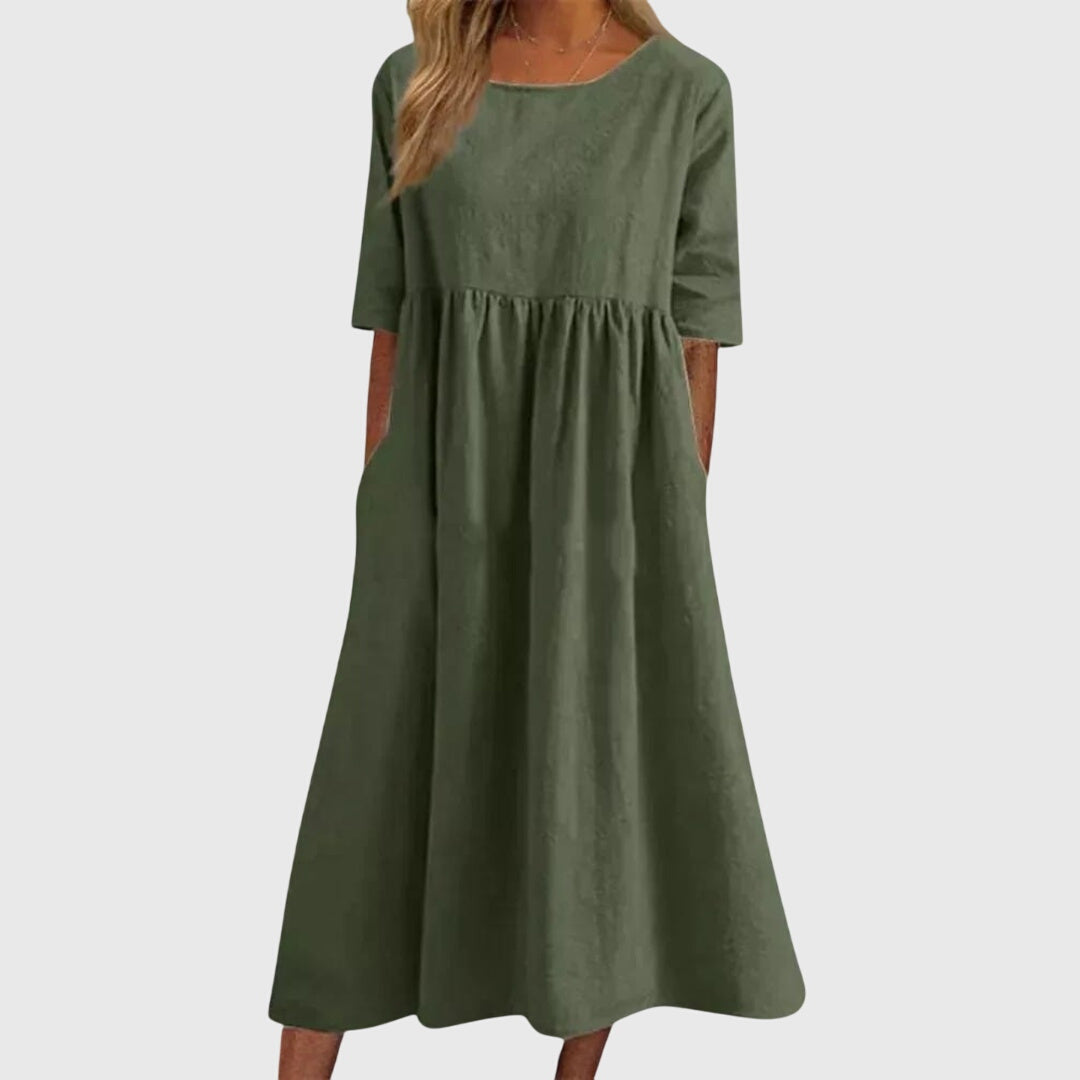 Sanna | Elegant kortärmad klänning
