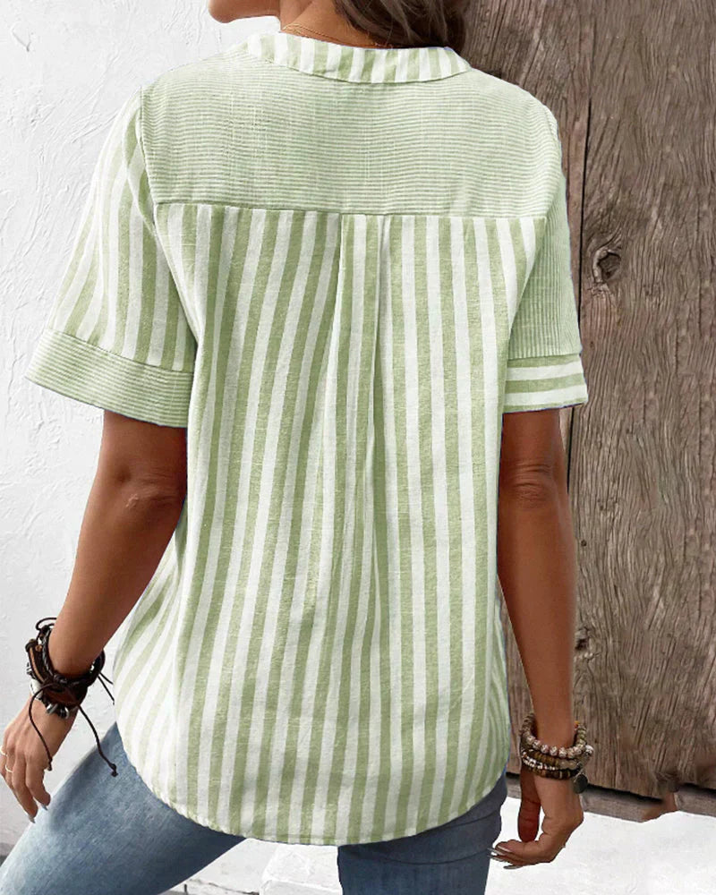 Klara | Talia – Elegant Randig Blus