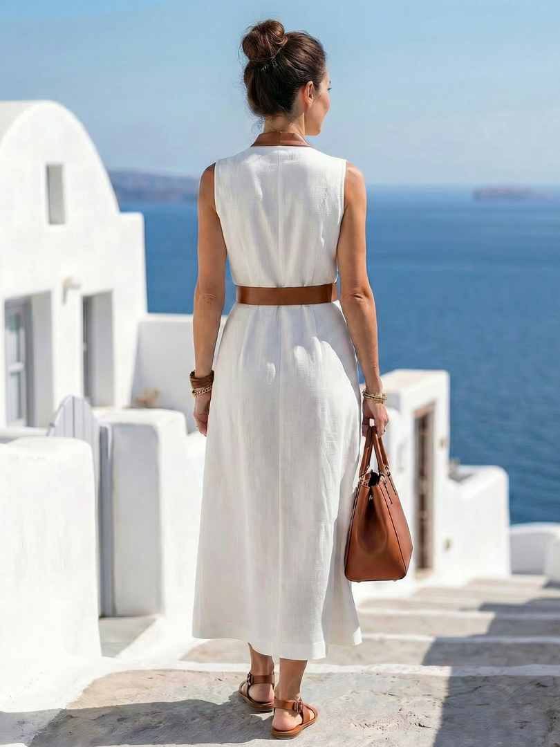 Agnes | Contrast Line Midi Dress