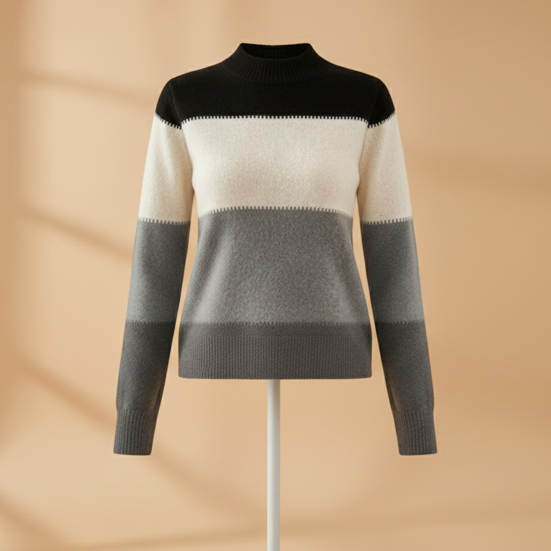 Tyra | Avslappnad Tröja i Klassisk Stil, Neutral Färg, Bekvämt Material