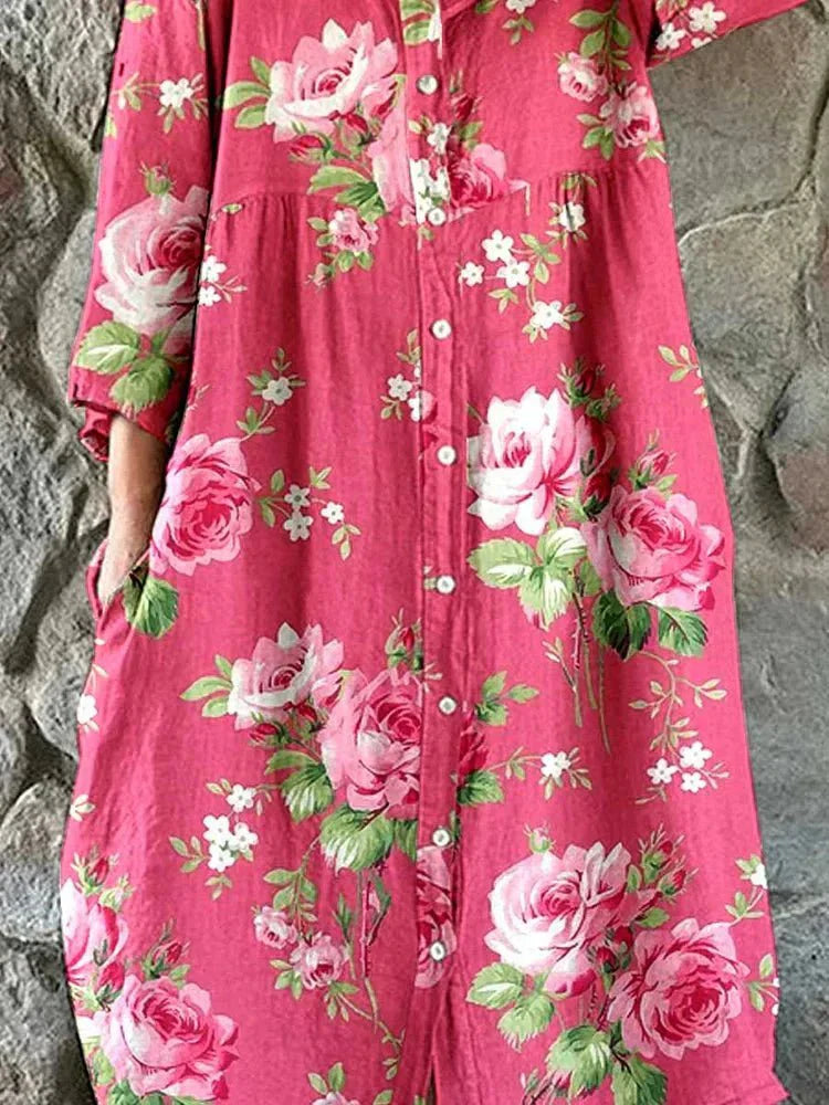 Britta | Konst Blommig Klänning