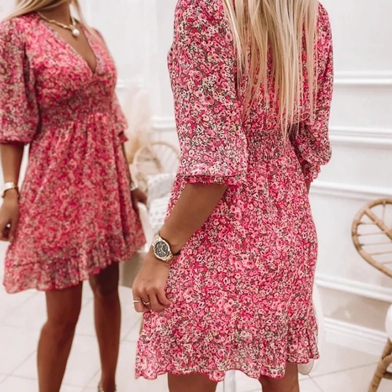 Sara | Elegant Blommig Klänning