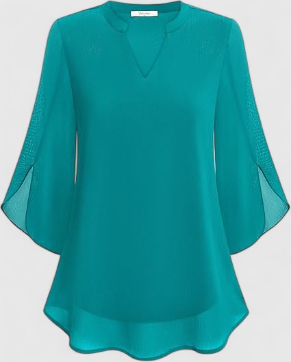 Ingrid | A-linje blus i klassisk snitt, vit bomull