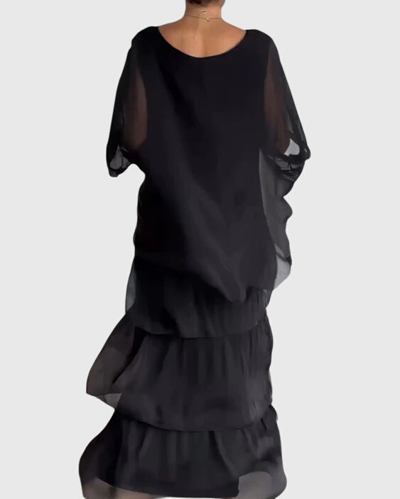 Frida | Lång och Flödande Elegant Klänning