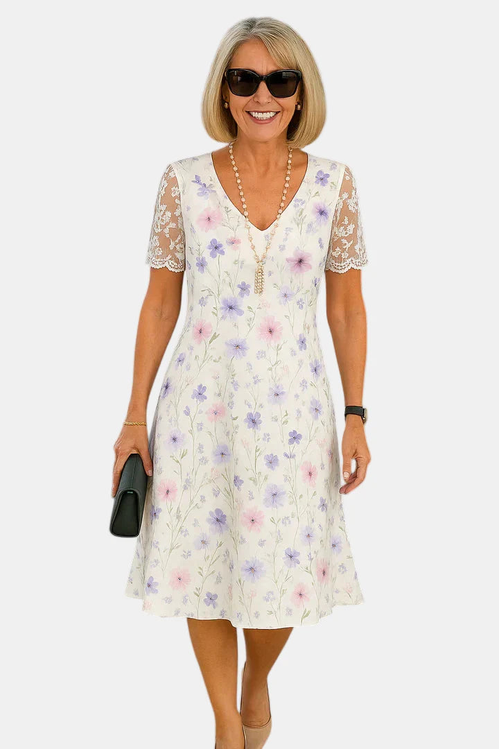 Yvonne | Elegant Midi Klänning i Svart