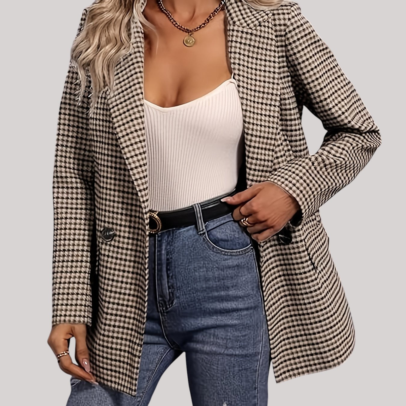 Lovisa™ | Elegant Rutig kavaj