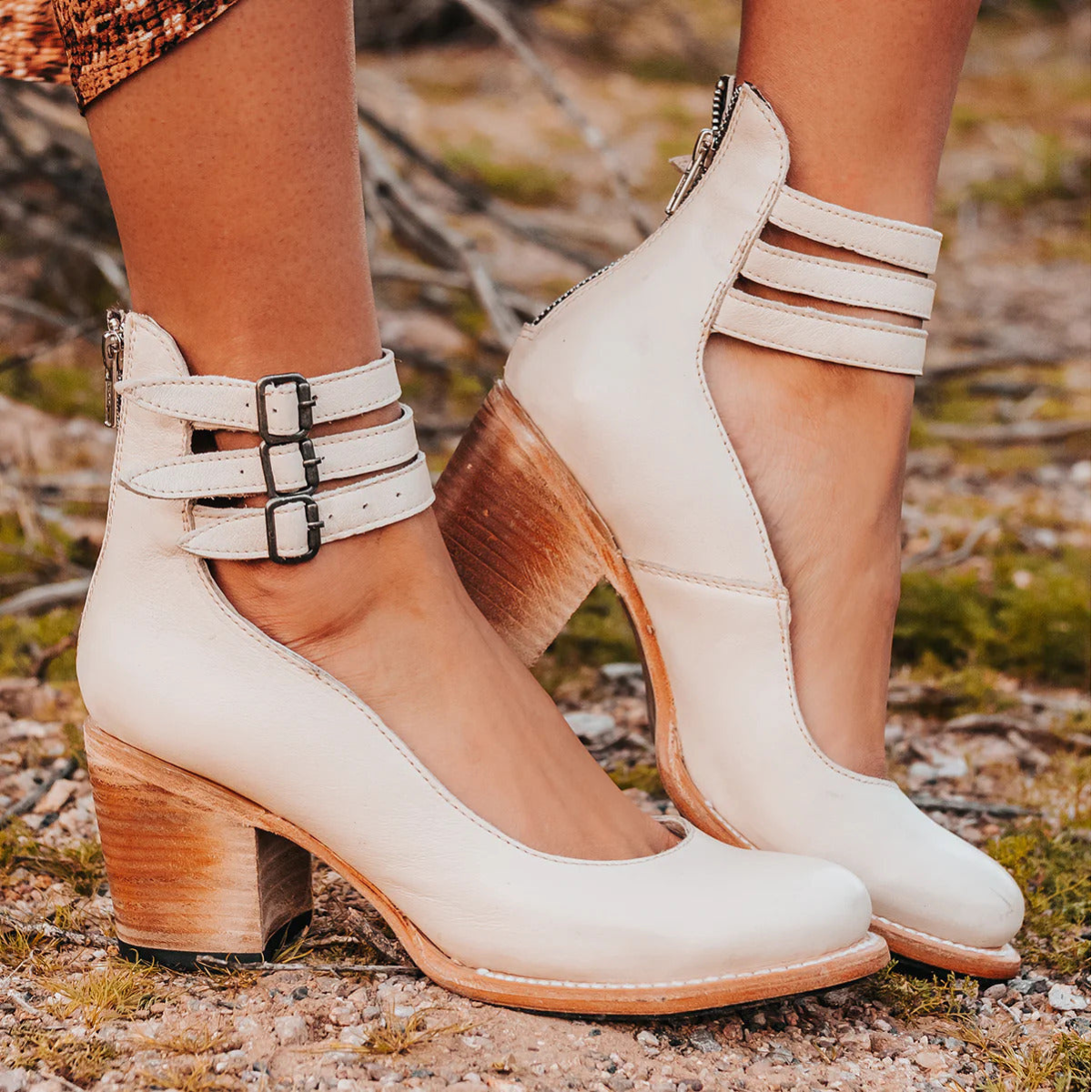 Anna | Vintage Läderremmar Klackar