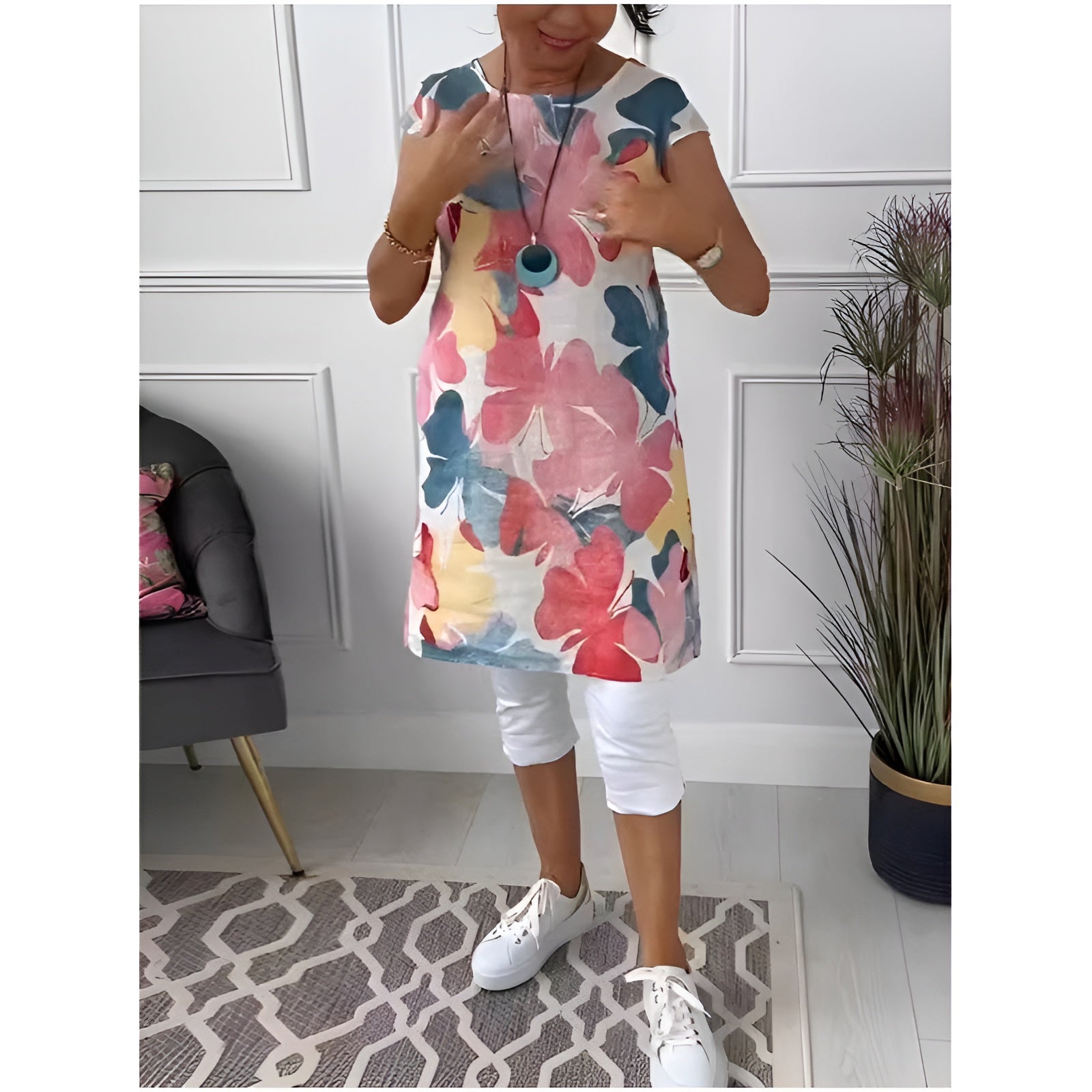 Gunilla | BLOOM TUNIC KLÄNNING