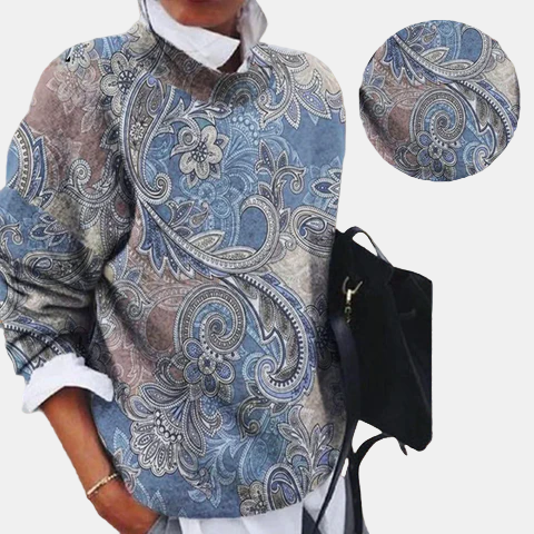 Kryssandra | Tryckt Pullover Tröja