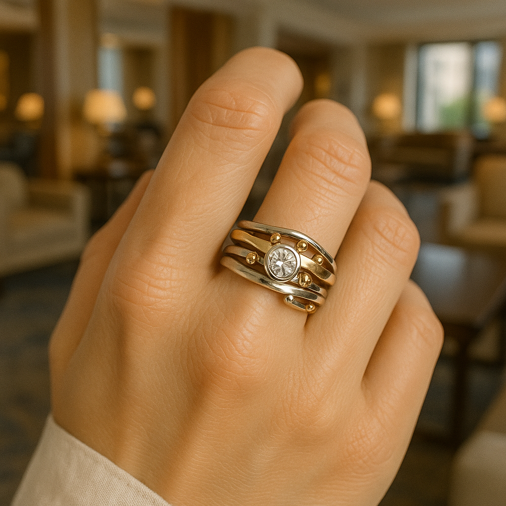 BRIDGET | TIDSLÖS GULDINLAGD RING