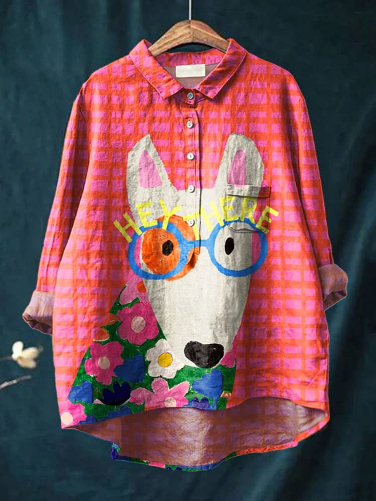 Ulrika | Oversized T-shirt med hundmotiv, svart bomull